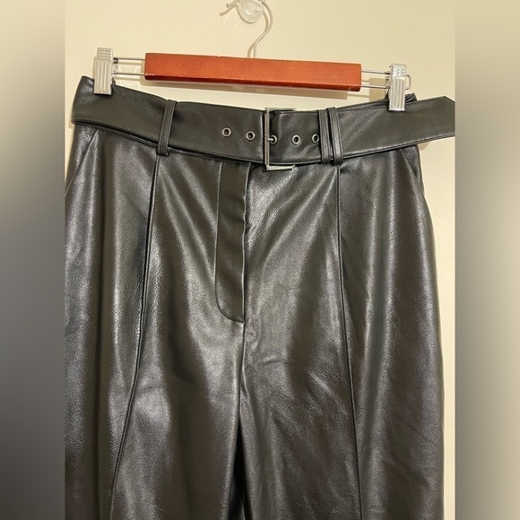 Ted Baker London Faydell Pleather Belted Trousers Sz. 6 - Picture 10 of 15